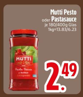 Mutti Pesto oder Pastasauce