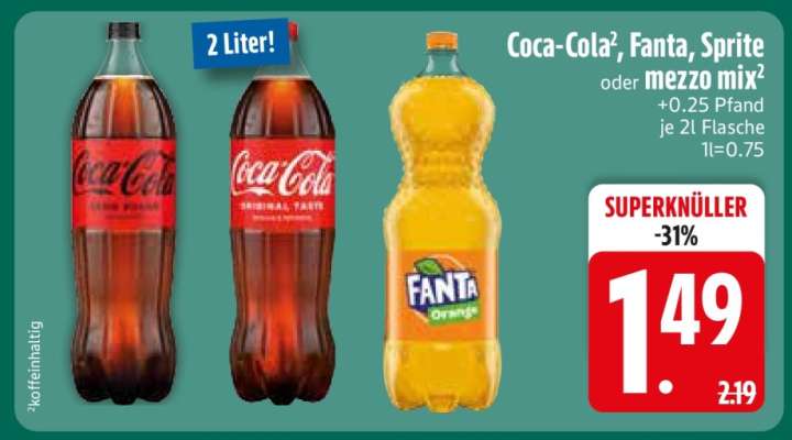 Coca-Cola, Fanta, Sprite oder Mezzo Mix