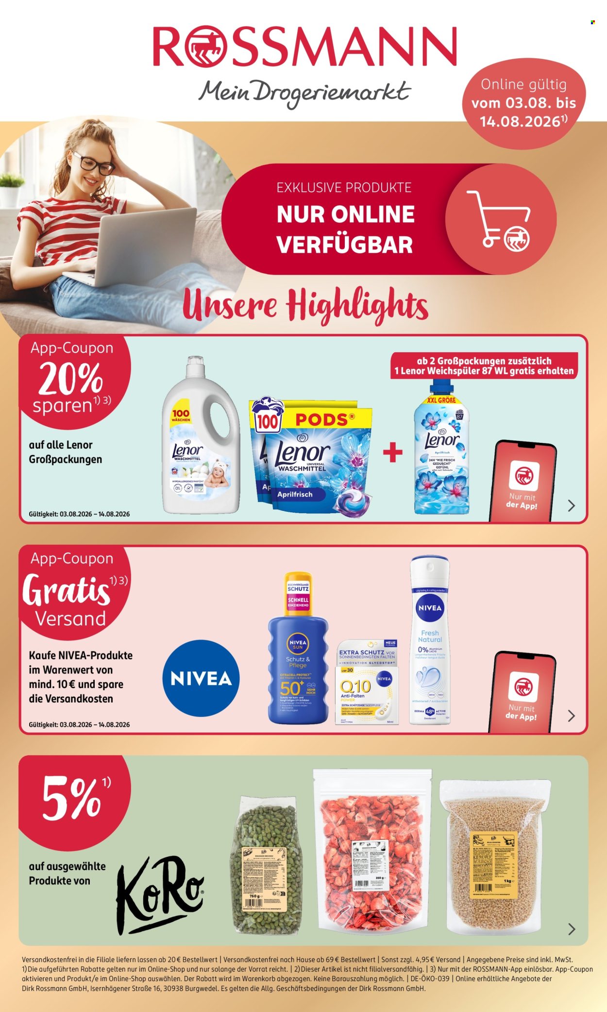 Rossmann Prospekte  - 3.08.2026 - 14.08.2026. Seite 1
