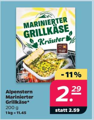 Alpenstern marinierter Grillkäse