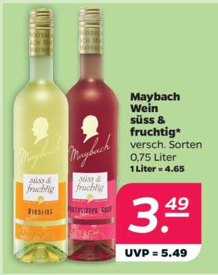 Maybach Wein süß & fruchtig