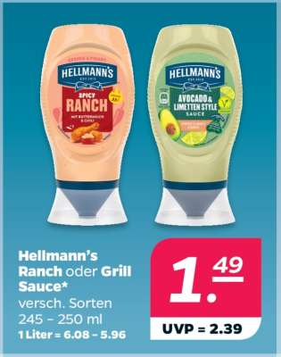 Hellmann’s Ranch oder Grill Sauce