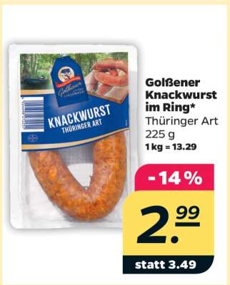 Golßener Knackwurst im Ring