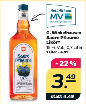 G. Winkelhausen Saure Pflaume Likör