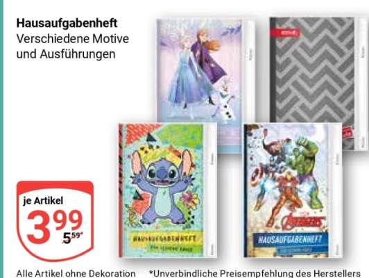 Hausaufgabenheft