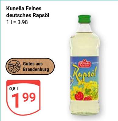 Kunella Feines, deutsches Rapsöl