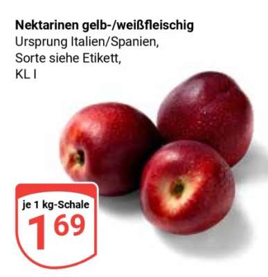Nektarinen gelb-/weißfleischig
