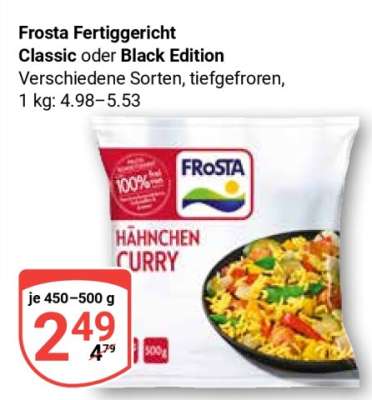 Frosta Fertiggericht Classic oder Black Edition