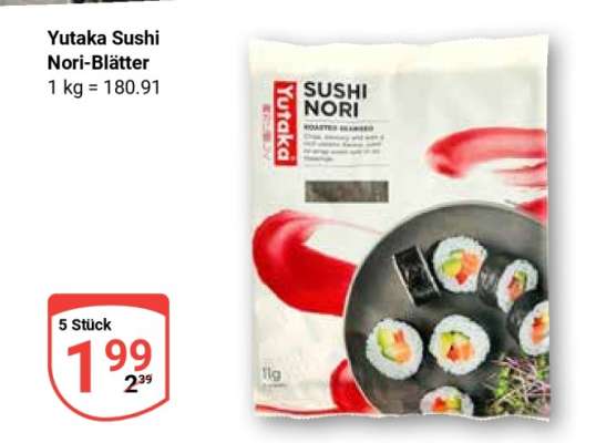 Yutaka Sushi Nori Blätter