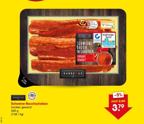Schweine-Bauchscheiben