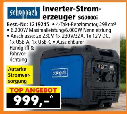 Inverter-Stromerzeuger SG7000i