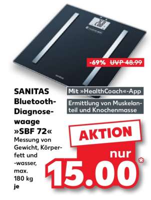 SANITAS Bluetooth-Diagnosewaage »SBF 72«