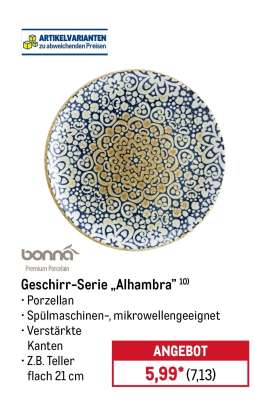 Geschirr-Serie „Alhambra“