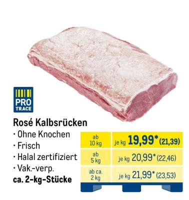 Rosé Kalbsrücken