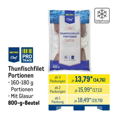 Thunfischfilet Portionen