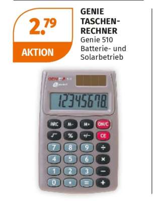 GENIE TASCHENRECHNER