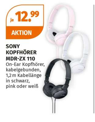SONY KOPFHÖRER MDR-ZX 110