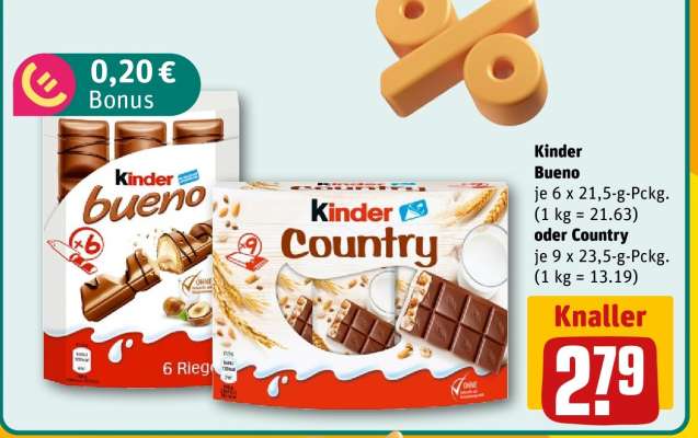 Kinder Bueno oder Country