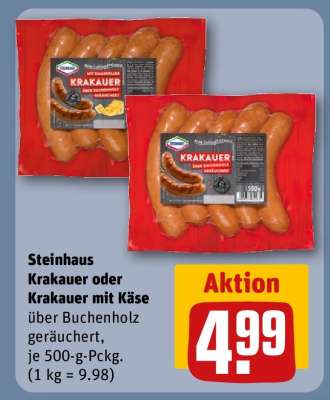 Steinhaus Krakauer oder Krakauer mit Käse