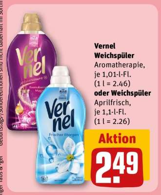 Vernel Weichspüler Aromatherapie oder Weichspüler Aprilfrisch