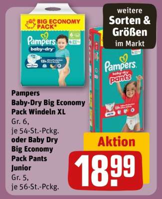 Pampers Baby-Dry Big Economy Pack Windeln XL