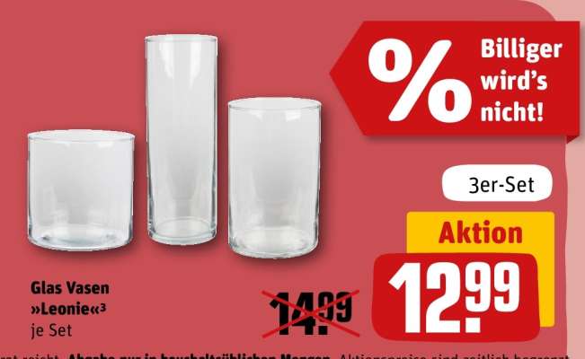 Glas Vasen »Leonie« 3er-Set