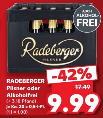 RADEBERGER Pilsner oder Alkoholfrei