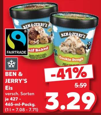 BEN & JERRY’S Eis