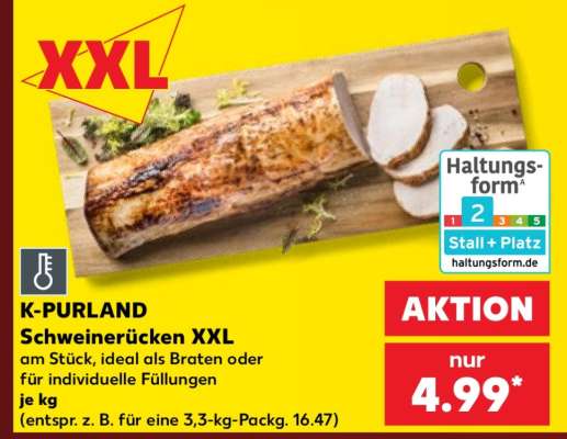K-PURLAND Schweinerücken XXL