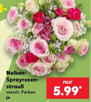 Nelken-Sprayrosenstrauß