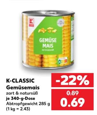 K-CLASSIC Gemüsemais