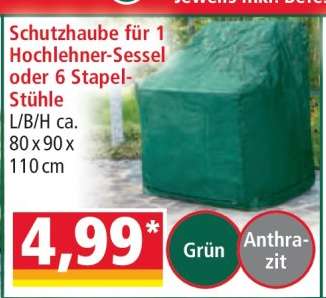 Schutzhaube für 1 Hochlehner-Sessel oder 6 Stapel-Stühle
