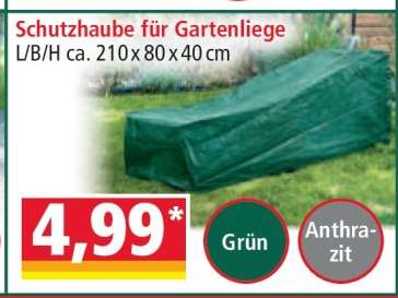 Schutzhaube für Gartenliege