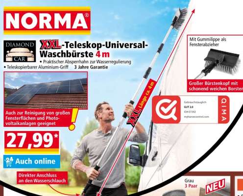 XXL-Teleskop-Universal-Waschbürste 4 m