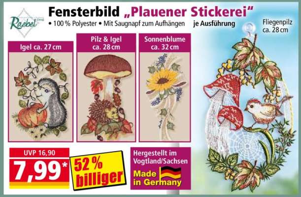 Fensterbild „Plauener Stickerei“