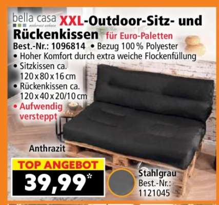 XXL-Outdoor-Sitz- und Rückenkissen