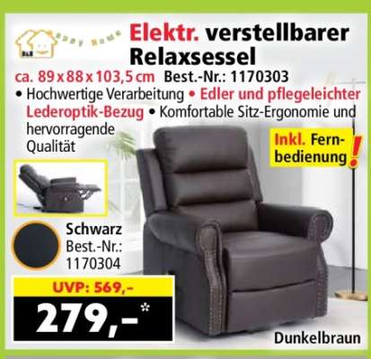 Elektr. verstellbarer Relaxsessel