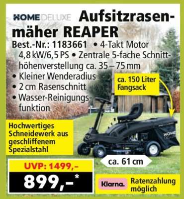 Aufsitzrasenmäher REAPER