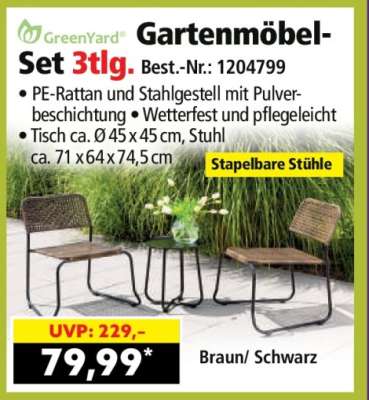 Gartenmöbel-Set 3tlg.
