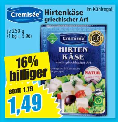 Hirtenkäse griechischer Art
