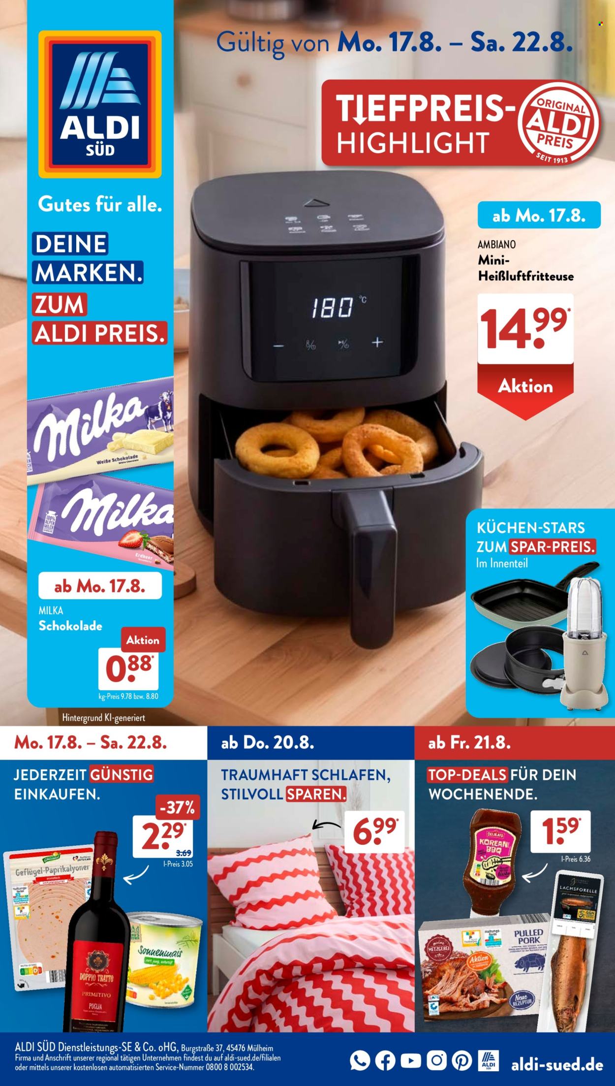 ALDI SÜD Prospekte  - 17.08.2026 - 22.08.2026. Seite 1