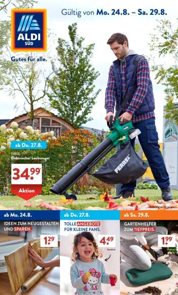 Prospekte ALDI SÜD - 24.08.2026 - 29.08.2026.