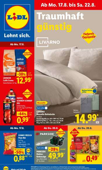 Prospekte Lidl - 17.08.2026 - 22.08.2026.