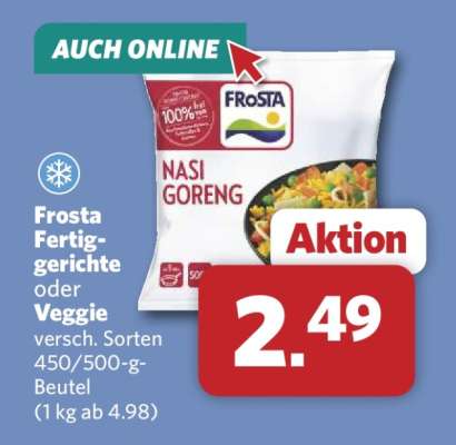Frosta Fertiggerichte oder Veggie
