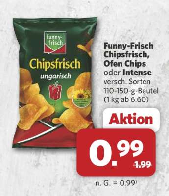 Funny-Frisch Chipsfrisch, Ofen Chips oder Intense