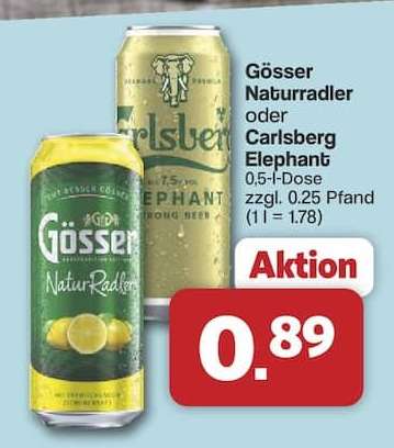 Gösser Naturradler oder Carlsberg Elephant