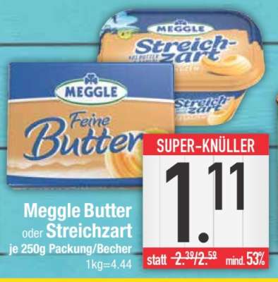 Meggle Butter oder Streichzart
