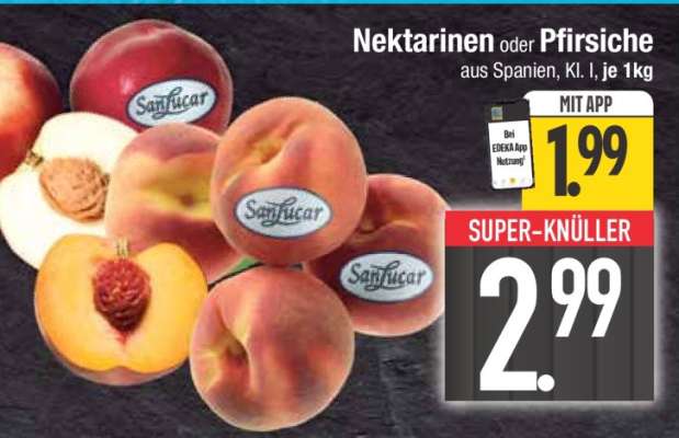 Nektarinen oder Pfirsiche