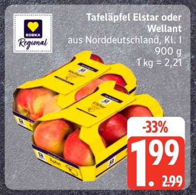 Tafeläpfel Elstar oder Wellant
