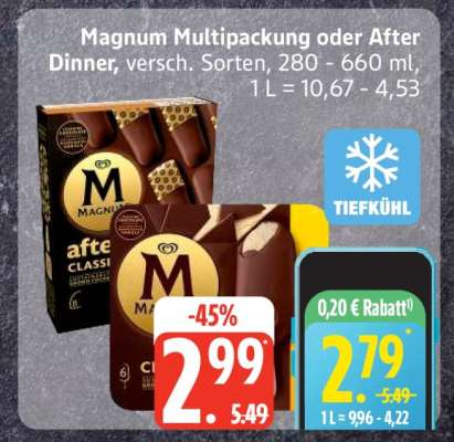 Magnum Multipack oder After Dinner